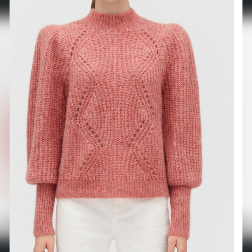 Cuyana alpaca wool balloon sleeve sweater size XS
